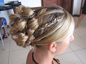 chignon avec tresses