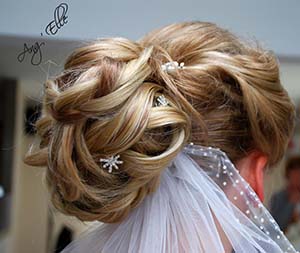 chignon avec voile