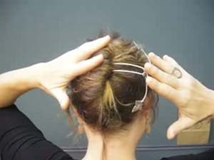 chignon banane facile