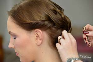 chignon cheveux court mariage