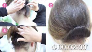 chignon cheveux court